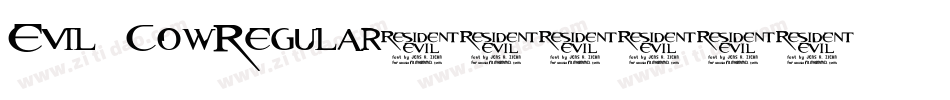 Evil CowRegular字体转换